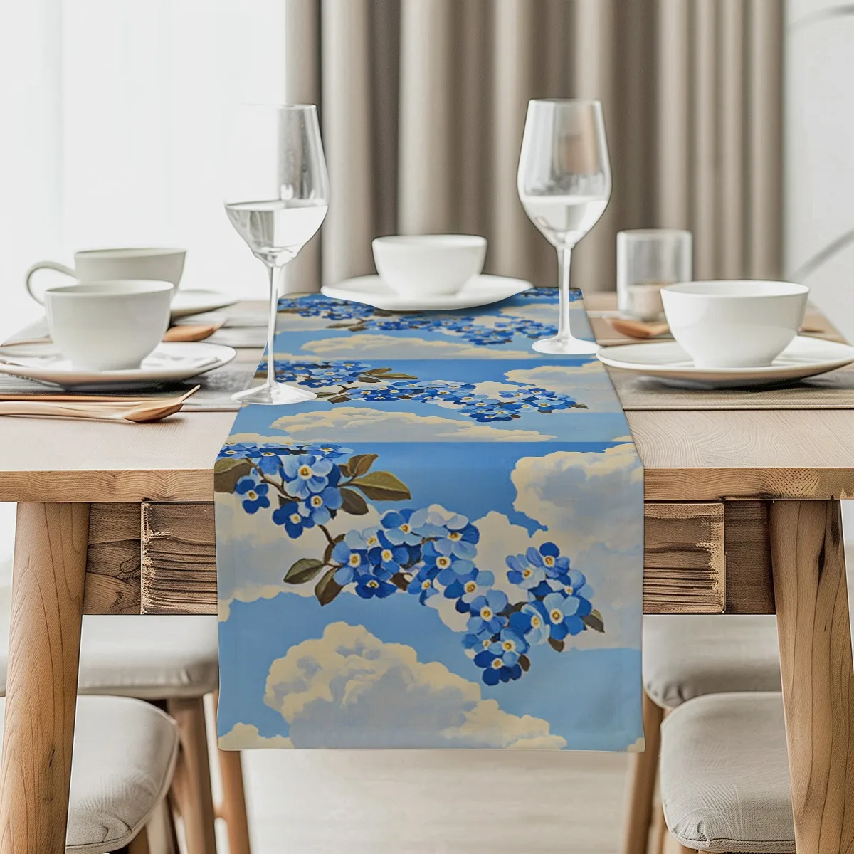 decoration table runner ForgetMeNot Blue Sky Style Tablecloth for festival home party decor,available in multiple lengths.
decoration table runner ForgetMeNot Blue Sky Style Tablecloth for festival home party decor,available in multiple lengths.