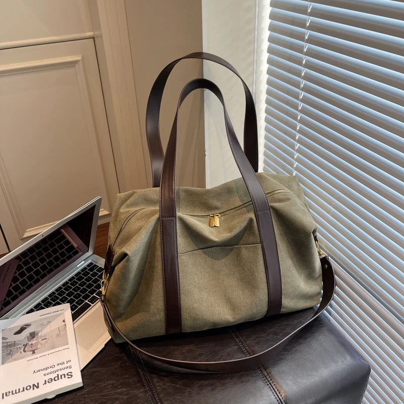 2025 New Casual Solid Canvas Large Capacity Shoulder Bags High Quality Simple Versatile Travel Durable Crossbody Bags for Women
2025 New Casual Solid Canvas Large Capacity Shoulder Bags High Quality Simple Versatile Travel Durable Crossbody Bags for Women