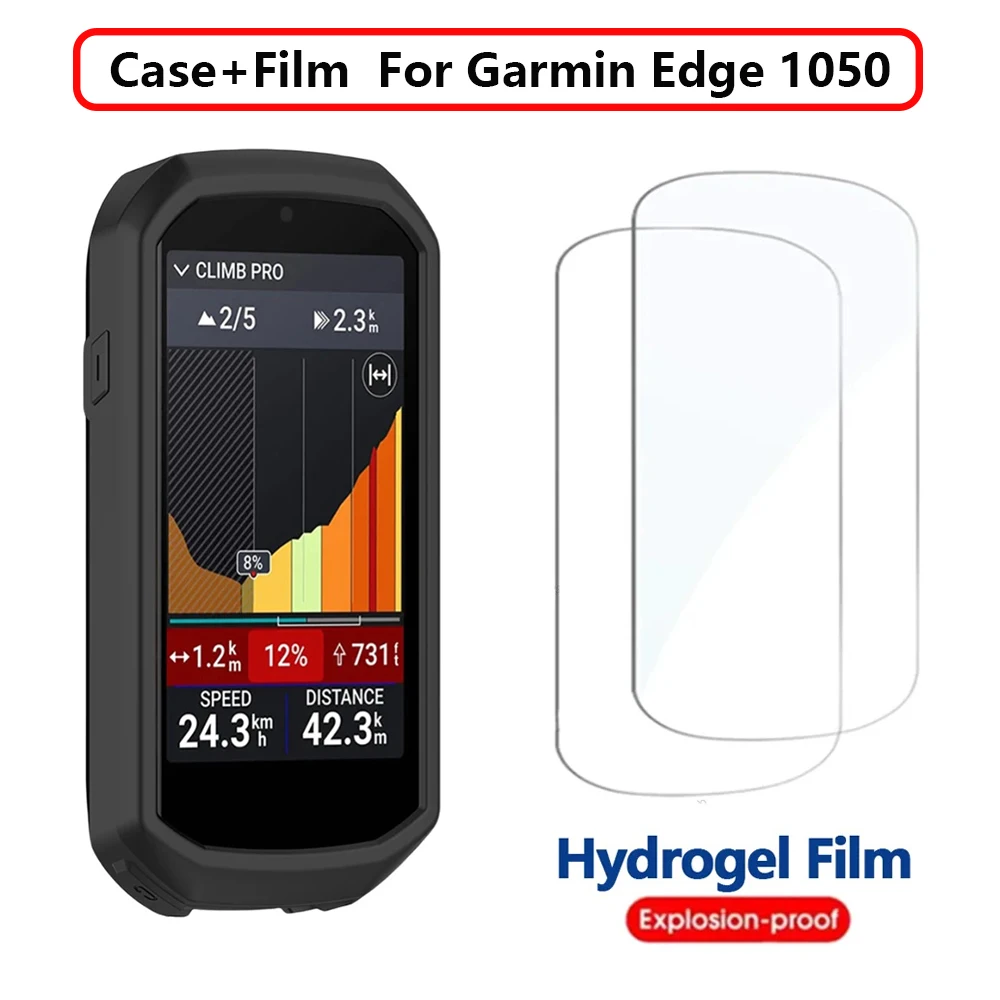 Hydrogel Film+Silicone Case for Garmin Edge 1050 GPS Stopwatch Cover for Edge 1050 All-around Bumper Accessories (not Glass)
Hydrogel Film+Silicone Case for Garmin Edge 1050 GPS Stopwatch Cover for Edge 1050 All-around Bumper Accessories (not Glass)