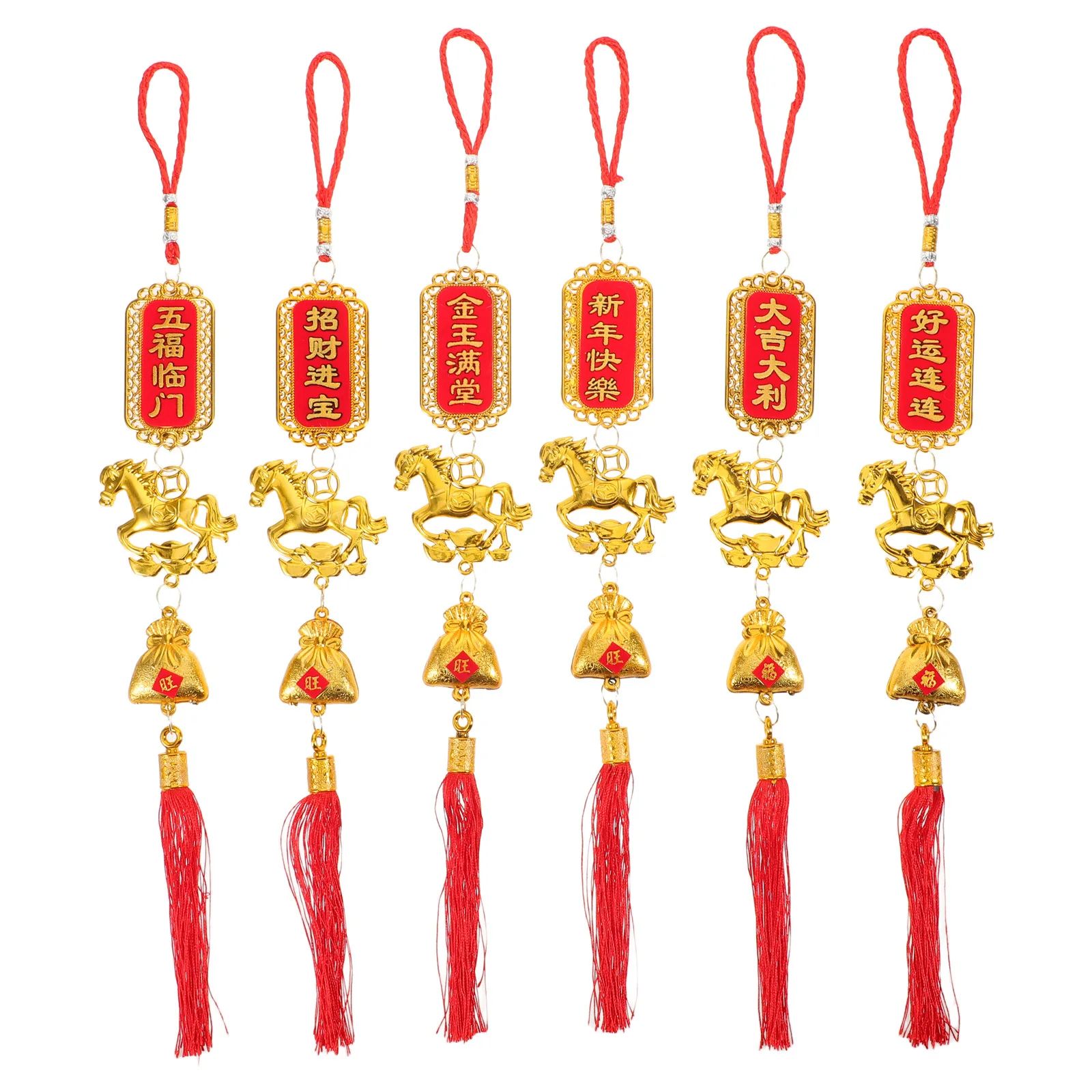6Pcs Chinese Horse Ornaments Red Tassel Hanging Decor for 2026 Lunar New Year Festival Tree Asian Spring Celebration Decoration
6Pcs Chinese Horse Ornaments Red Tassel Hanging Decor for 2026 Lunar New Year Festival Tree Asian Spring Celebration Decoration