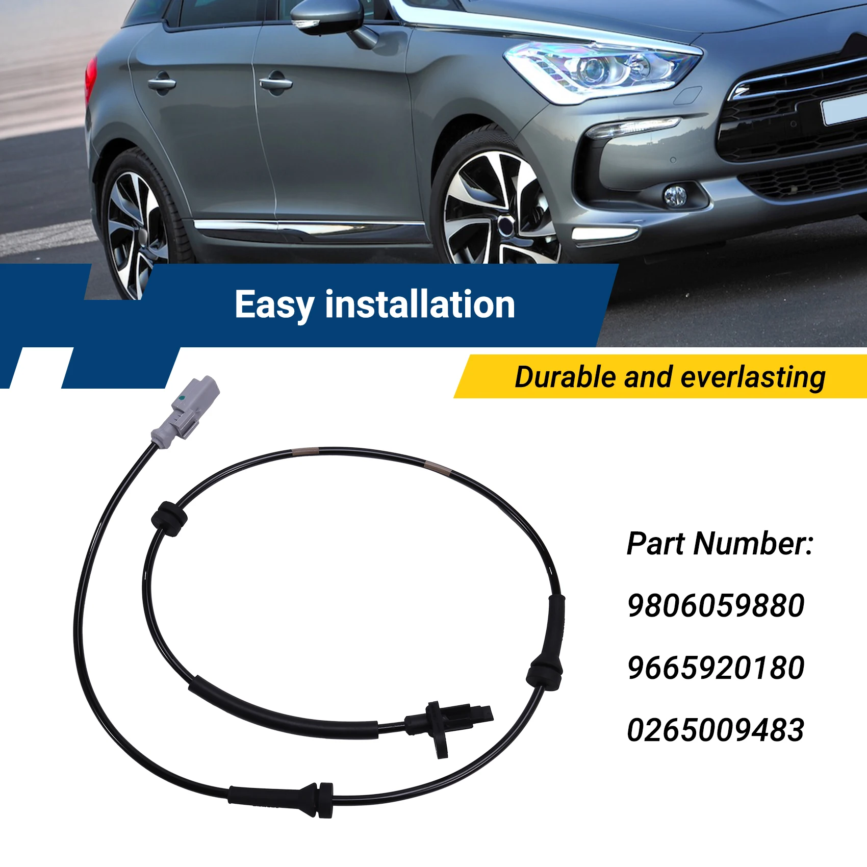Leading-Edge-9806059880 9665920180 Car ABS Sensor Rear Wheel For Citroen DS5 DS6
Leading-Edge-9806059880 9665920180 Car ABS Sensor Rear Wheel For Citroen DS5 DS6