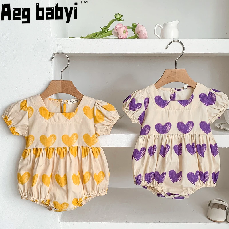 Baby Bodysuits Summer Baby Girls Clothes Square Collar Short Sleeve Love Jumpsuit Dress Toddler Girls Romper Cotton Clothing
Baby Bodysuits Summer Baby Girls Clothes Square Collar Short Sleeve Love Jumpsuit Dress Toddler Girls Romper Cotton Clothing