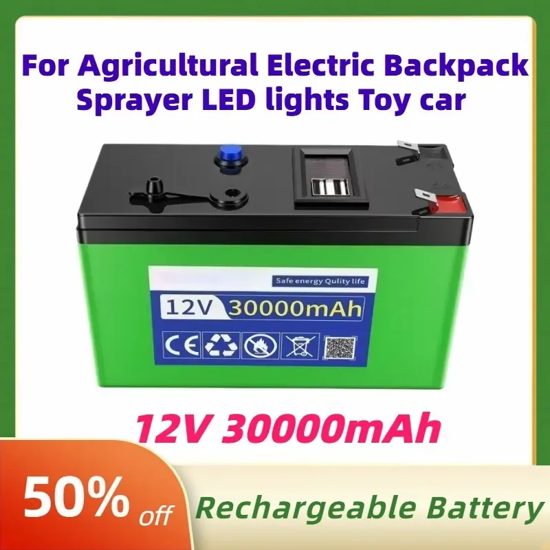 12V 30000mAh Rechargeable Li-Polymer Battery Pack for Agricultural Electric Backpack Sprayer LED Lights and Toy Car Battery
12V 30000mAh Rechargeable Li-Polymer Battery Pack for Agricultural Electric Backpack Sprayer LED Lights and Toy Car Battery