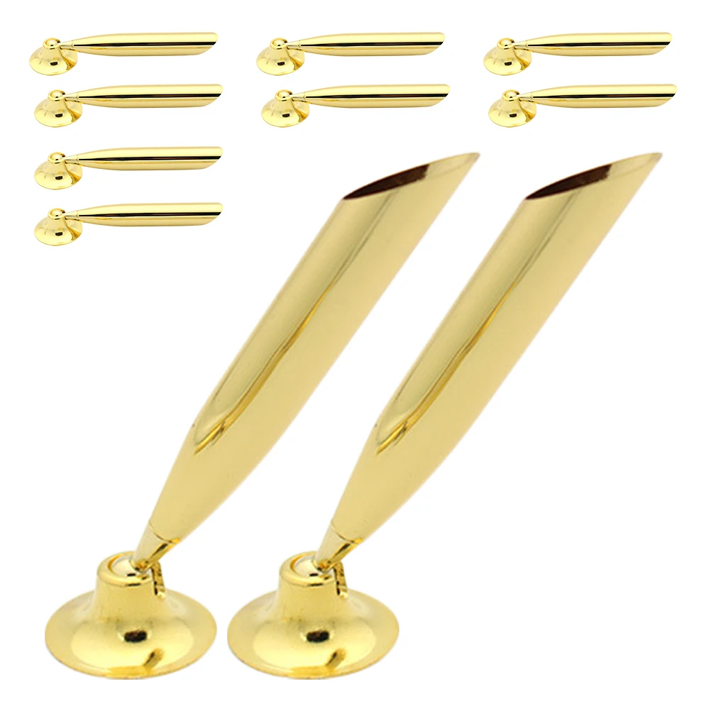 10 Pcs Metal Pen Stand Single Holder Mini Base Golden Desk Office Pencil Display Elegant Design Material Functional
10 Pcs Metal Pen Stand Single Holder Mini Base Golden Desk Office Pencil Display Elegant Design Material Functional