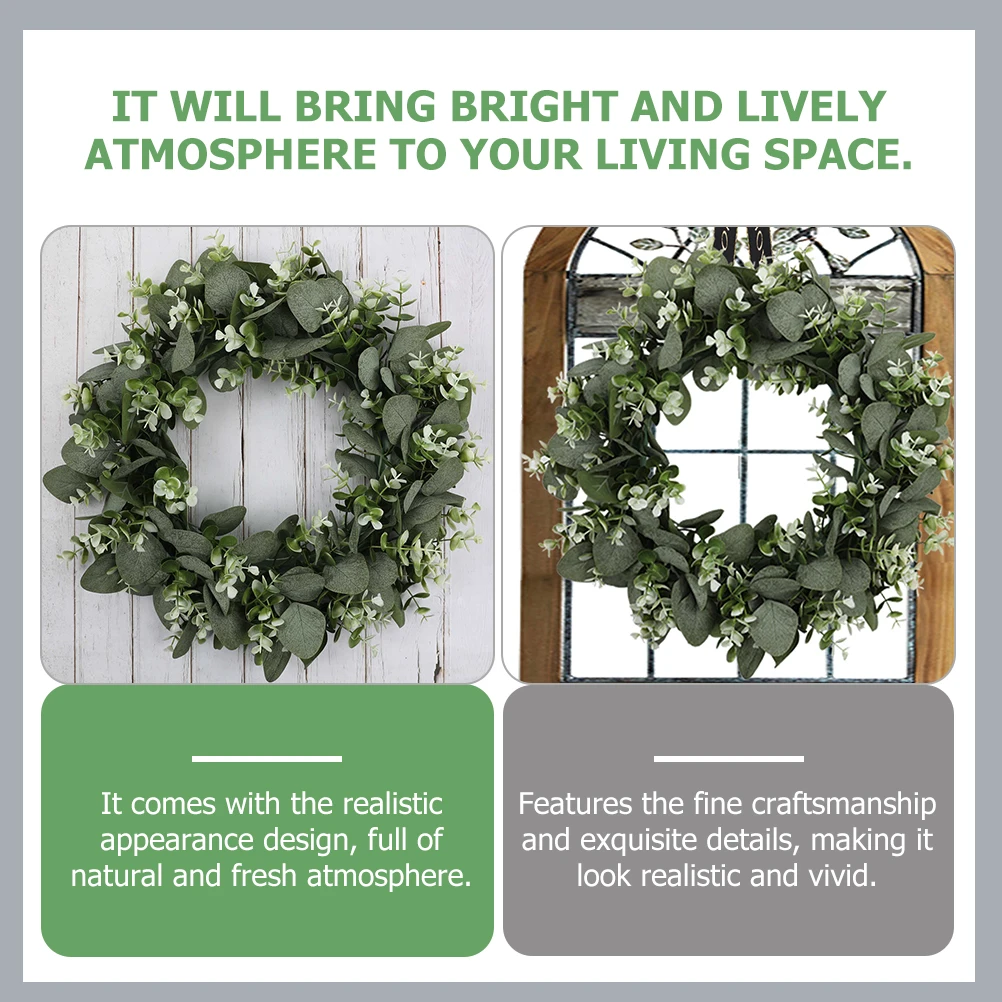 Artificial Green Wreath Garland Silk Cloth Leaf Decor Faux Outdoor Indoor Faux Eucalyptus Leaves Wreath Wall Door Window nament
Artificial Green Wreath Garland Silk Cloth Leaf Decor Faux Outdoor Indoor Faux Eucalyptus Leaves Wreath Wall Door Window nament