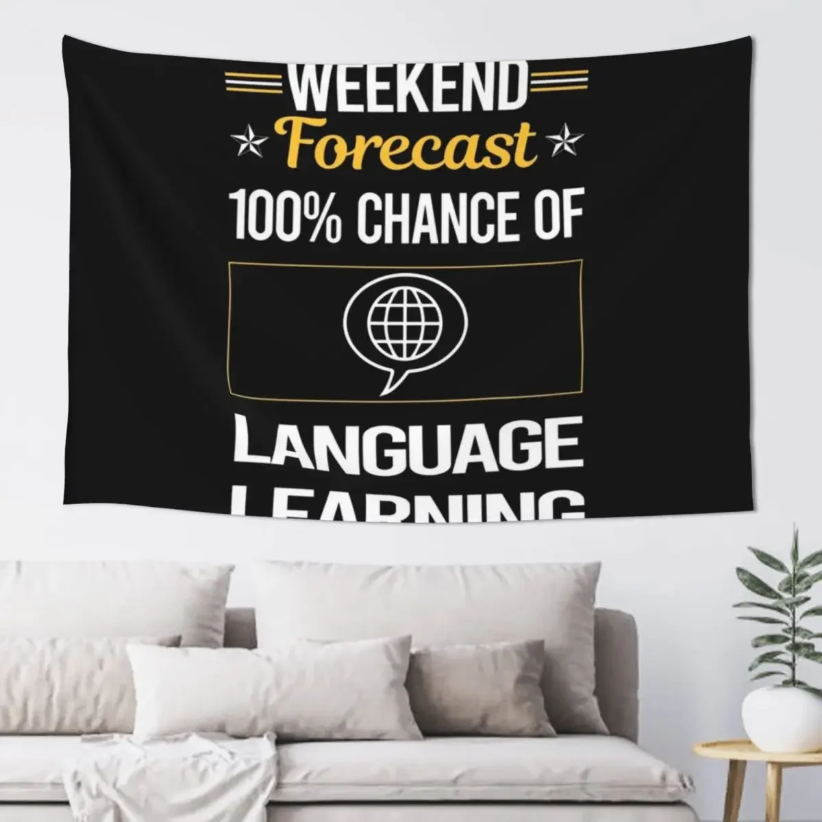 Funny Weekend Forecast Language Learning Tapestry Room Decor Korean Style Decorative Wall Murals Tapestry
Funny Weekend Forecast Language Learning Tapestry Room Decor Korean Style Decorative Wall Murals Tapestry