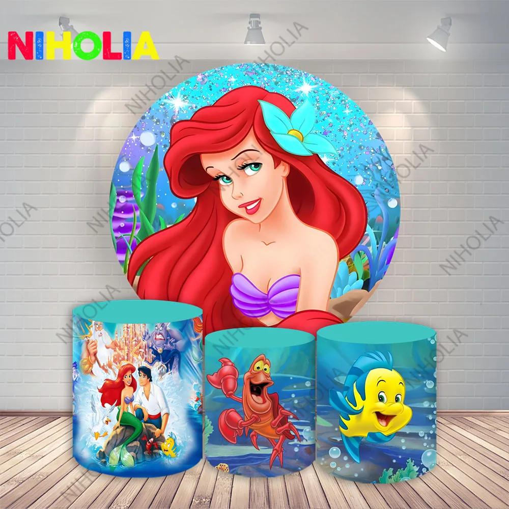 Mermaid Theme Round Backdrop Covers Princess Birthday Party Decoration Baby Shower Cylinder Covers Photo Background
Mermaid Theme Round Backdrop Covers Princess Birthday Party Decoration Baby Shower Cylinder Covers Photo Background
