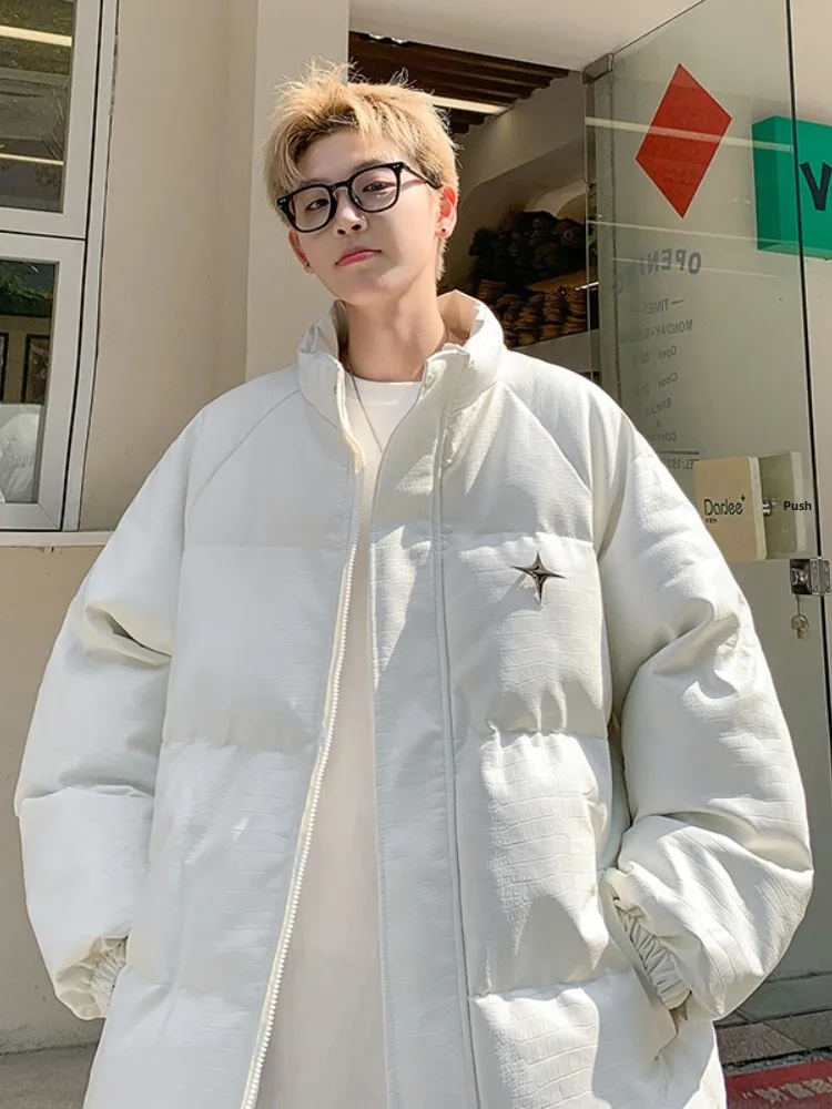 American High Street PU Leather Cotton Jaet Men's Winter Thi Warm Bread Sle Coat Stand Collar Youth Casual Long Sve
American High Street PU Leather Cotton Jaet Men's Winter Thi Warm Bread Sle Coat Stand Collar Youth Casual Long Sve