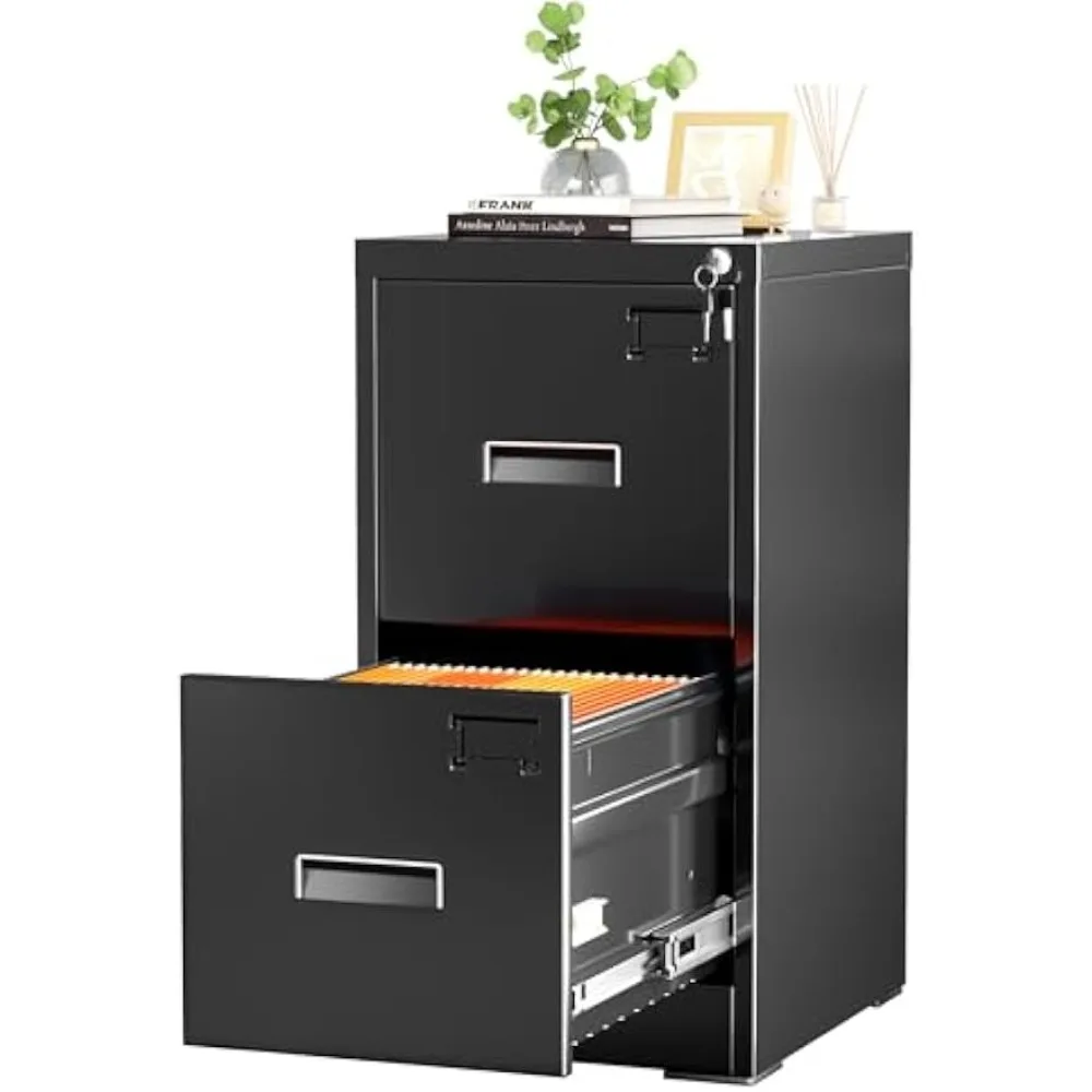 2 Drawers File Cabinet with Lock, 18" D Vertical Filing Cabinet for Home Office, Metal Black File for Hanging Letter/F4/A4/Lega
2 Drawers File Cabinet with Lock, 18" D Vertical Filing Cabinet for Home Office, Metal Black File for Hanging Letter/F4/A4/Lega