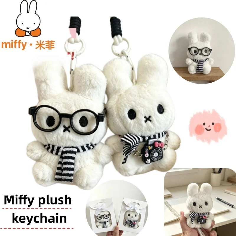 Cute Miffy Striped Scarf Plush Keychain / Bag Charm & Glasses White Rabbit Doll Gift
Cute Miffy Striped Scarf Plush Keychain / Bag Charm & Glasses White Rabbit Doll Gift