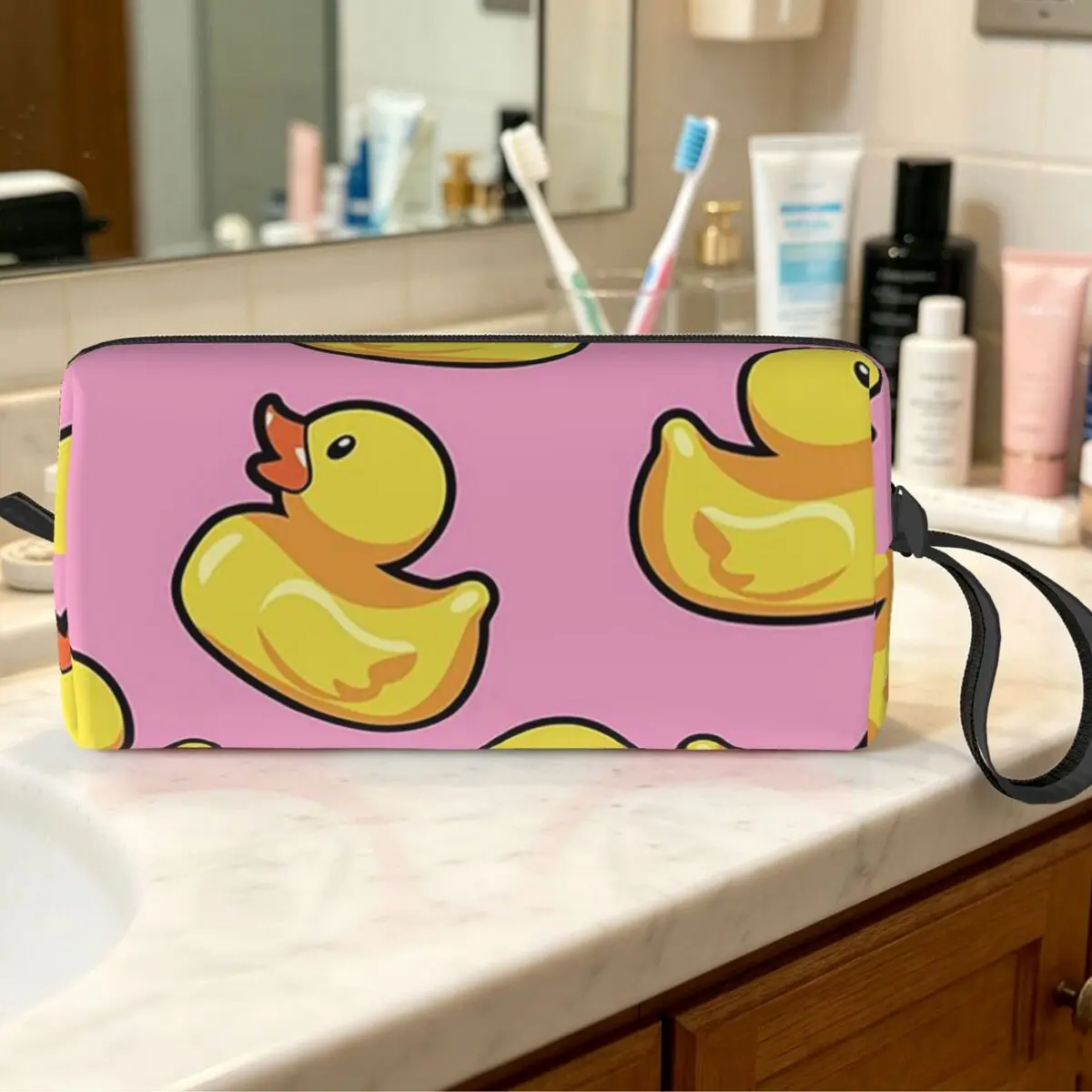 Rubber Duck Pink Pattern Makeup Bag Cosmetic Organizer Storage Dopp Kit for Women Beauty Travel Pencil Case
Rubber Duck Pink Pattern Makeup Bag Cosmetic Organizer Storage Dopp Kit for Women Beauty Travel Pencil Case