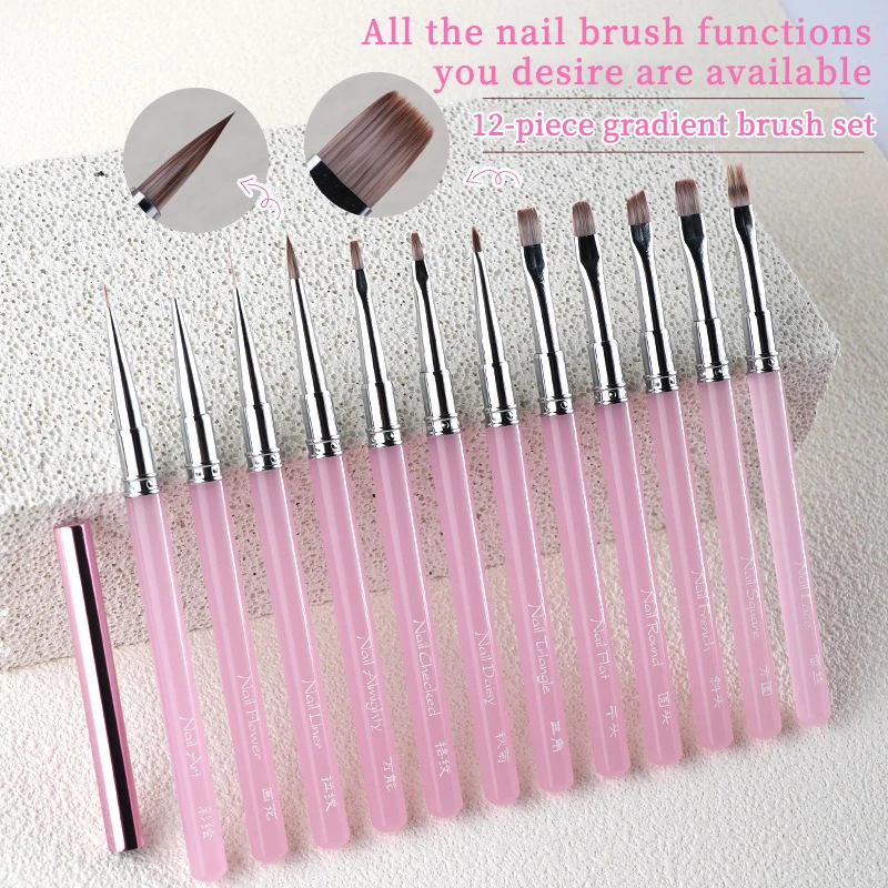 Nail Art Brush Set, Manicure Artist Round & Flat for Liner, Detail Painting, Flower, Gel Builder & Acrylic Powder FREE GIFT
Nail Art Brush Set, Manicure Artist Round & Flat for Liner, Detail Painting, Flower, Gel Builder & Acrylic Powder FREE GIFT