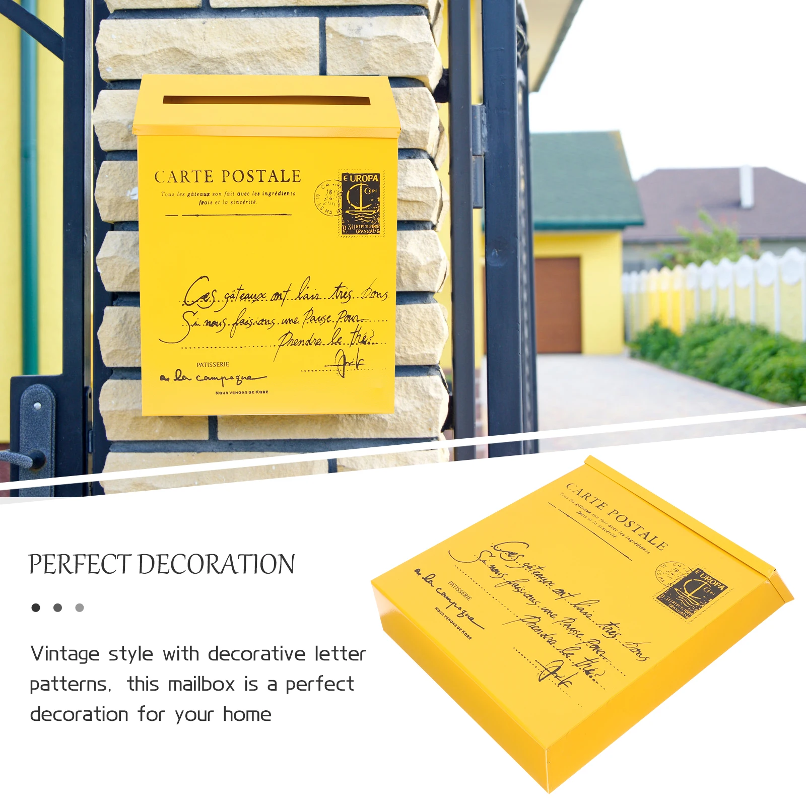 Retro Tin Mailbox Decor Outdoor Household Decorative Wall Mounted Yellow Iron Small
Retro Tin Mailbox Decor Outdoor Household Decorative Wall Mounted Yellow Iron Small