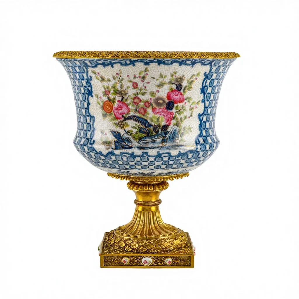 &c Hand-painted High-temperatureceramicvasecopper Basewith European Stylesuitableasa Home Decoration for Living Room
&c Hand-painted High-temperatureceramicvasecopper Basewith European Stylesuitableasa Home Decoration for Living Room