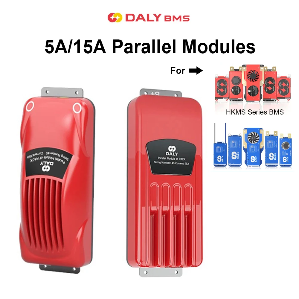 Аксессуары для модулей Daly BMS 5A/15A: Модуль ограничения тока, новая версия HKMS, красный/синий, 3-24S Li-ion/LiFePO4
Аксессуары для модулей Daly BMS 5A/15A: Модуль ограничения тока, новая версия HKMS, красный/синий, 3-24S Li-ion/LiFePO4