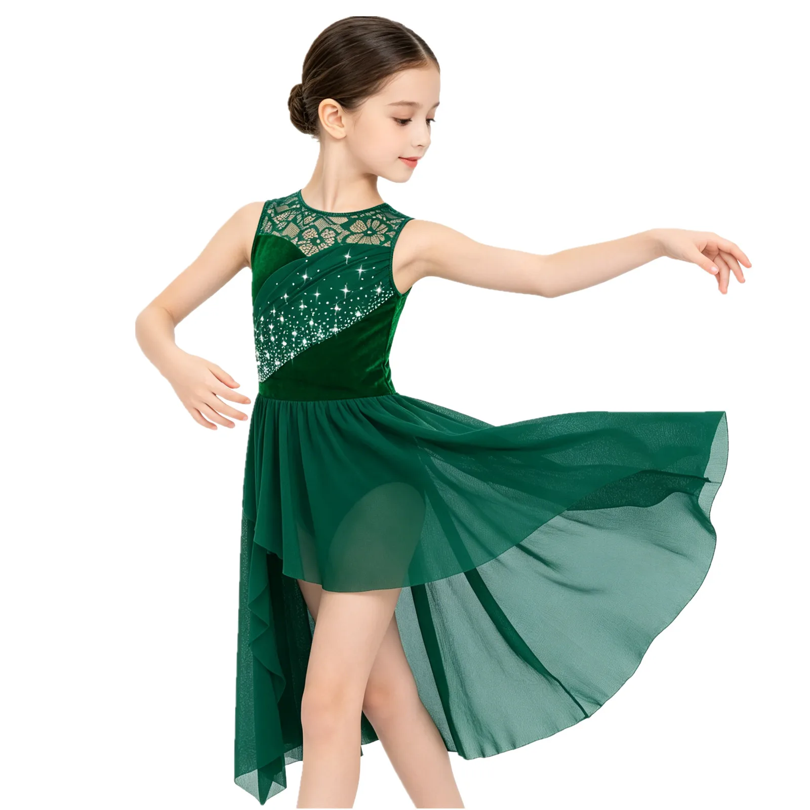 Kids Girls Sparkly Rhinestones Ballet Leotards Overlay Dress Gymnastics Acrobatics Skating Ballet Jersey Lyrical Dance Costume
Kids Girls Sparkly Rhinestones Ballet Leotards Overlay Dress Gymnastics Acrobatics Skating Ballet Jersey Lyrical Dance Costume