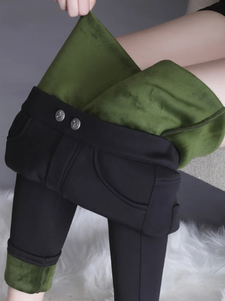 Women's Leggings High Waist Warm Plush Pants Outerwear Thick Cotton Trousers Winter Female Large Size Fleece Pant for Women A295
Women's Leggings High Waist Warm Plush Pants Outerwear Thick Cotton Trousers Winter Female Large Size Fleece Pant for Women A295