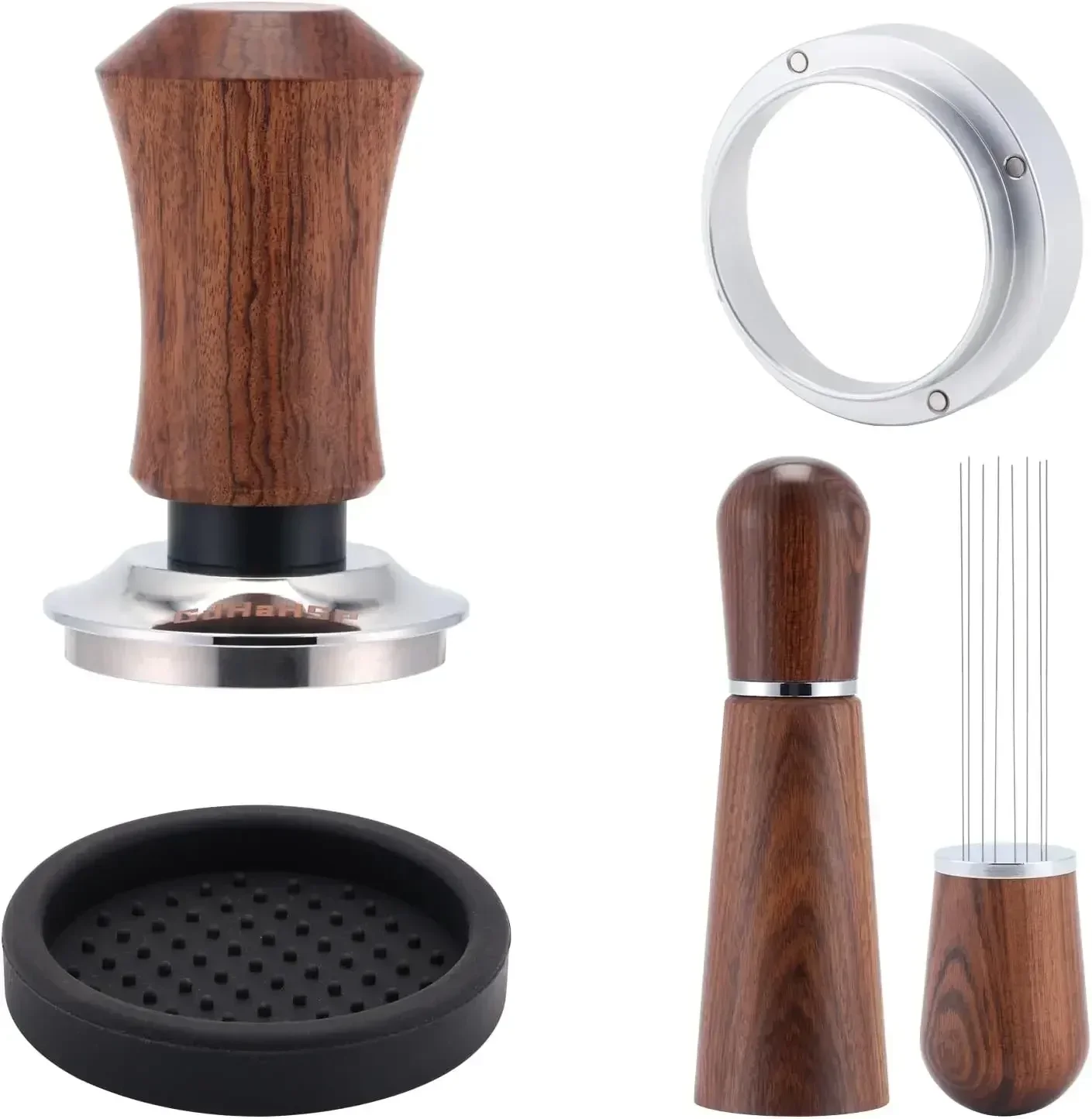 58mm Espresso Accessories Kit,Spring Loaded Calibrated Espresso Tamper,Wdt Tool Espresso and Dosing Funnel Set
58mm Espresso Accessories Kit,Spring Loaded Calibrated Espresso Tamper,Wdt Tool Espresso and Dosing Funnel Set