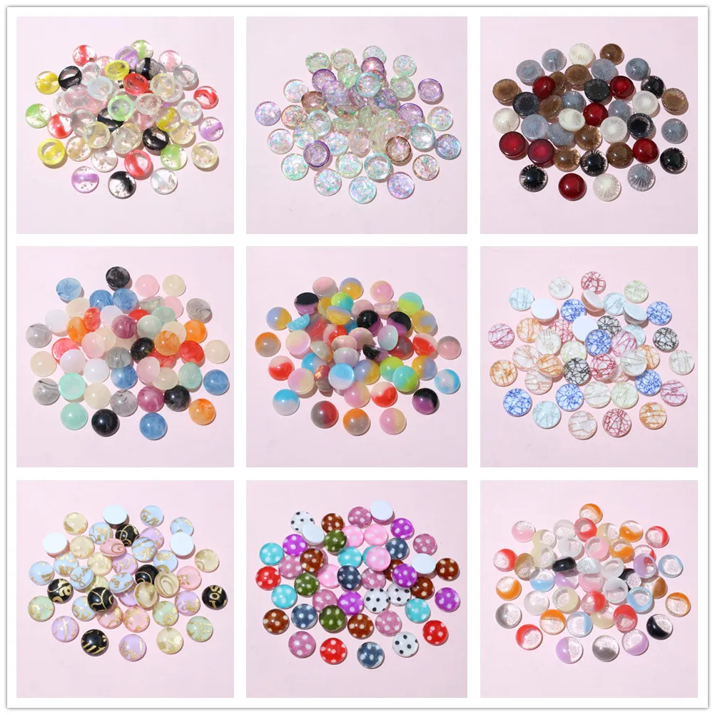 50pcs 12mm Random Colors Mix Resin Cabochons Cameo Flat Back Round DIY Jewelry Making Accessories Findings for Earrings Necklace
50pcs 12mm Random Colors Mix Resin Cabochons Cameo Flat Back Round DIY Jewelry Making Accessories Findings for Earrings Necklace