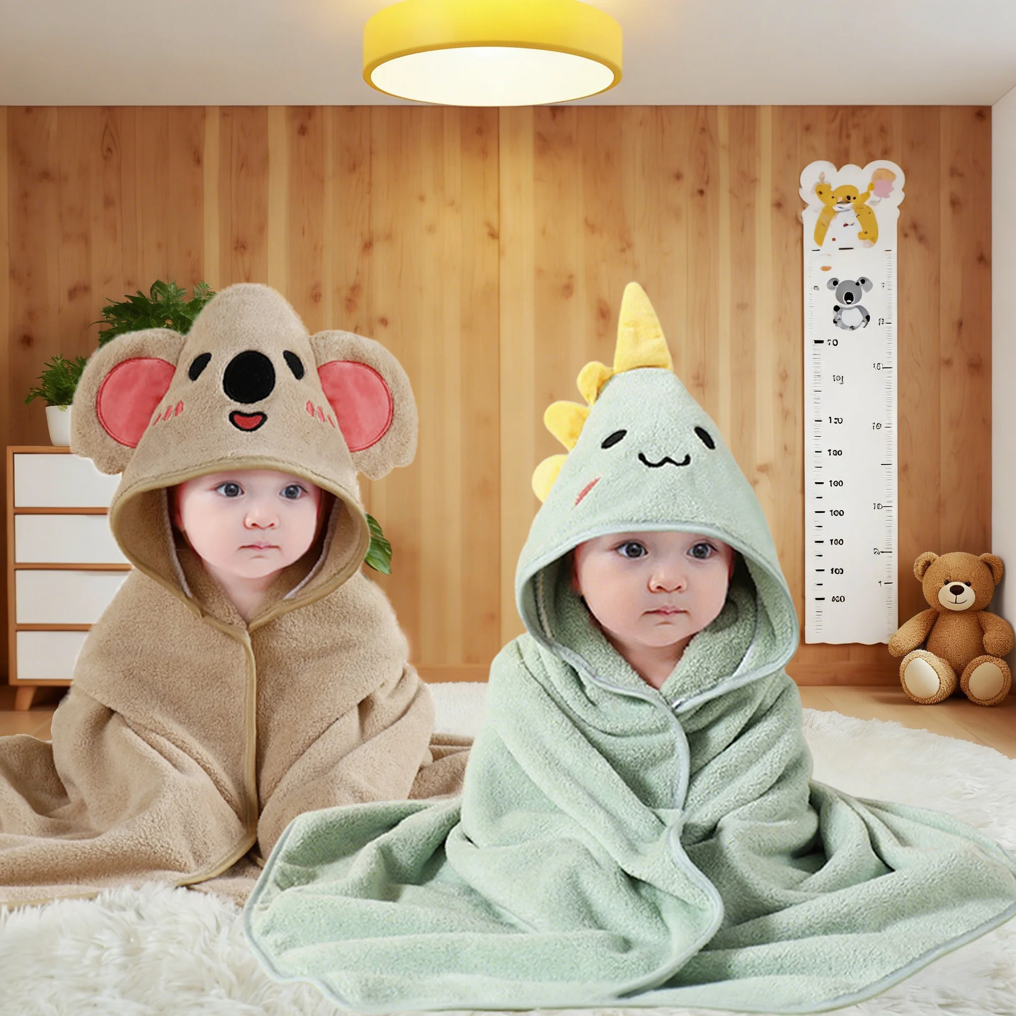Coral fleece baby bath towel, super cute cartoon children's blanket, quick-absorbing and fast-drying children's wearable blanket
Coral fleece baby bath towel, super cute cartoon children's blanket, quick-absorbing and fast-drying children's wearable blanket