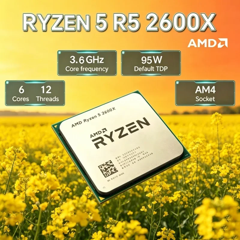 Splendent AMD Gaming Desktop CPU Ryzen 5 R5 2600X 6-Core 12-Thread 3.6GHz 95W LGA AM4 Unsheathed Processor
Splendent AMD Gaming Desktop CPU Ryzen 5 R5 2600X 6-Core 12-Thread 3.6GHz 95W LGA AM4 Unsheathed Processor