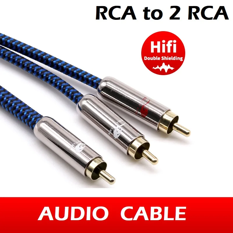 RCA Male to 2 RCA Male Audio Cable for Amplifier HDTV Home Hifi Stereo Sound System Subwoofer Speaker Shielding Y Splitter Cord
RCA Male to 2 RCA Male Audio Cable for Amplifier HDTV Home Hifi Stereo Sound System Subwoofer Speaker Shielding Y Splitter Cord