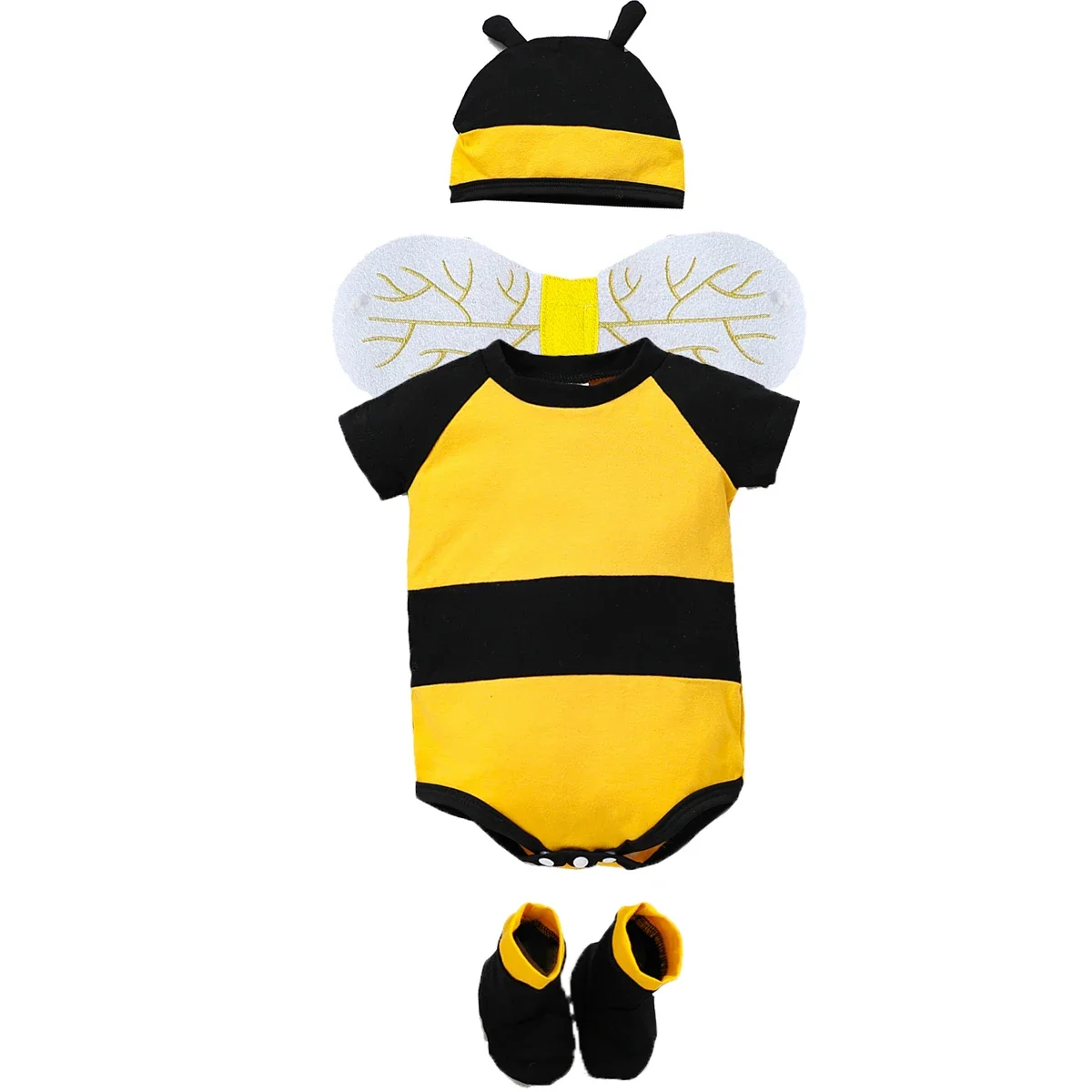 1-12M Baby Boys Girls Honeybee Bee Costume Bodysuit Hat Wings Socks Set Birthday Photography Fancy Dress
1-12M Baby Boys Girls Honeybee Bee Costume Bodysuit Hat Wings Socks Set Birthday Photography Fancy Dress