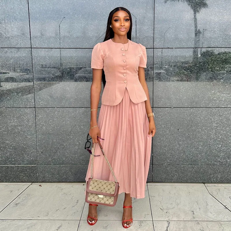 Women 2 Piece Sets Skirt Set Short Sleeve Single Breasted Tops Pleated Skirts A Line Y2k Streetwear Elegant Evening Work 2026
Women 2 Piece Sets Skirt Set Short Sleeve Single Breasted Tops Pleated Skirts A Line Y2k Streetwear Elegant Evening Work 2026