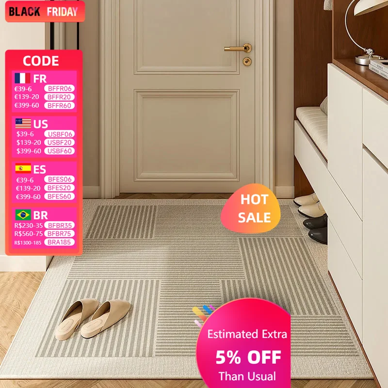 Door Floor Mat Advanced Sense Wabi-sabi Wind Porch Non-slip Floor Mat Household Door Ring Velvet Dirt-resistant Floor Mat
Door Floor Mat Advanced Sense Wabi-sabi Wind Porch Non-slip Floor Mat Household Door Ring Velvet Dirt-resistant Floor Mat