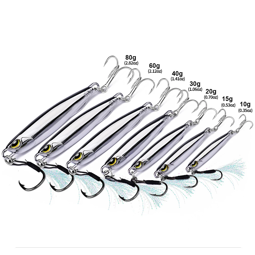 1pc Electroplated Metal Spoon Jig 10g20g30g40g60g80g Long Duo Fishing Lures with Hooks Saltwater Freshwater pesca Fishing Bait
1pc Electroplated Metal Spoon Jig 10g20g30g40g60g80g Long Duo Fishing Lures with Hooks Saltwater Freshwater pesca Fishing Bait