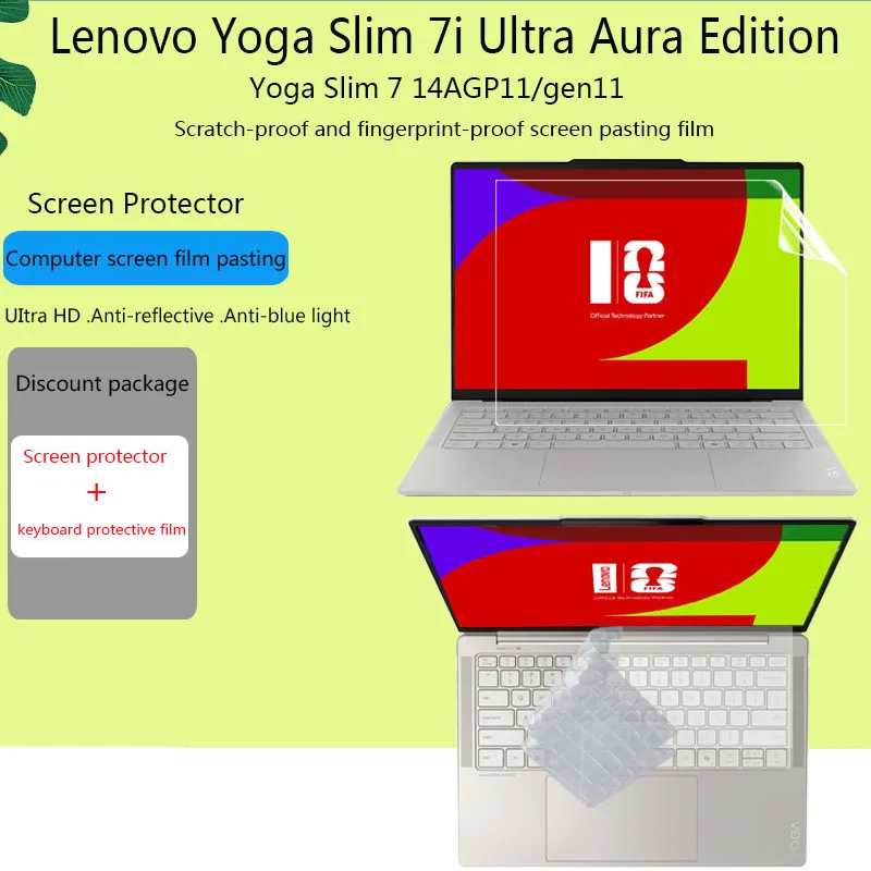For Lenovo Yoga Slim 7i Ultra Aura Edition Gen 11 Notebook Screen Protector 14AGP11 Keyboard Film Anti-Glare Privacy Anti-Peep
For Lenovo Yoga Slim 7i Ultra Aura Edition Gen 11 Notebook Screen Protector 14AGP11 Keyboard Film Anti-Glare Privacy Anti-Peep