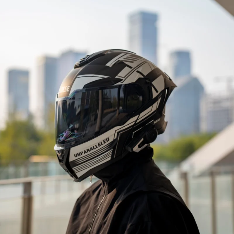 Мотоциклетный откидной шлем DOT Advanced Design, внутренние темные линзы с Bluetooth, удобная связь, выбор нескольких размеров
Мотоциклетный откидной шлем DOT Advanced Design, внутренние темные линзы с Bluetooth, удобная связь, выбор нескольких размеров