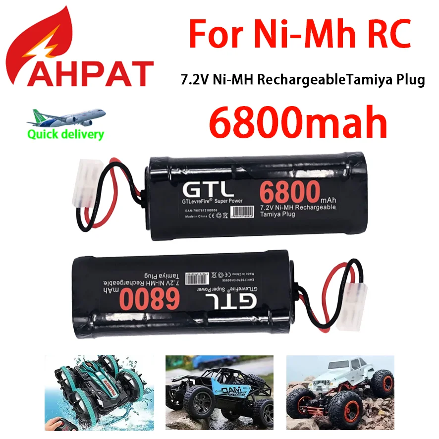 New 7.2V battery 6800mAh NiMH battery pack RCcar truck Bugibot tank ni mhBattery gray dinner power supply,with Tamiya Connectors
New 7.2V battery 6800mAh NiMH battery pack RCcar truck Bugibot tank ni mhBattery gray dinner power supply,with Tamiya Connectors