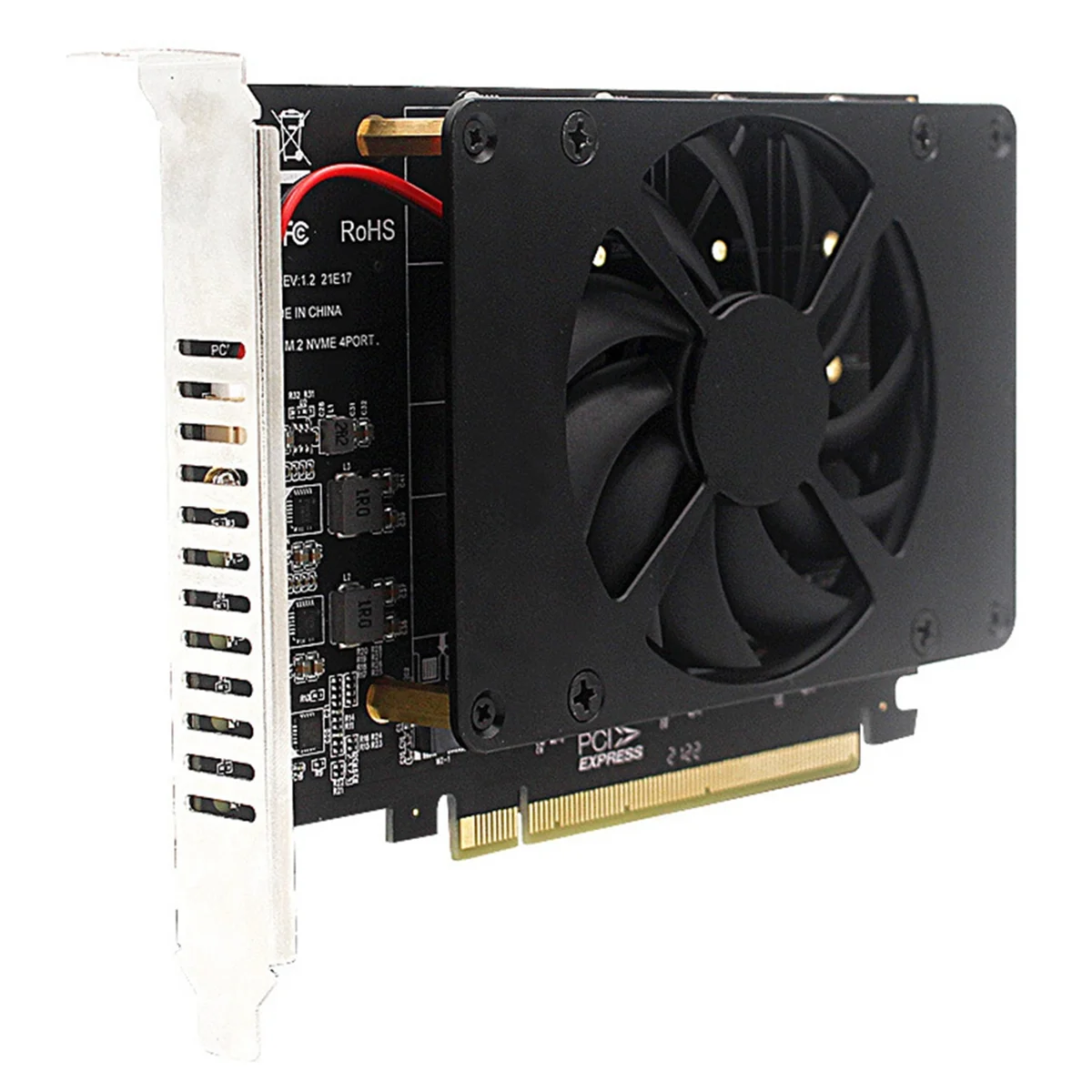 N18R 4-дисковый адаптер M.2 NVMe SSD PCIe X16, плата расширения 4 X 32 Гбит/с, разветвитель с охлаждающим вентилятором
N18R 4-дисковый адаптер M.2 NVMe SSD PCIe X16, плата расширения 4 X 32 Гбит/с, разветвитель с охлаждающим вентилятором