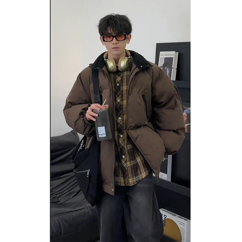 Мужская зимняя хлопковая куртка Cé Brown Thiened с несколькими молниями, в корейском стиле, рабочая одежда, верхняя одежда, теплая, молодежная, повседневная, свободного кроя
Мужская зимняя хлопковая куртка Cé Brown Thiened с несколькими молниями, в корейском стиле, рабочая одежда, верхняя одежда, теплая, молодежная, повседневная, свободного кроя