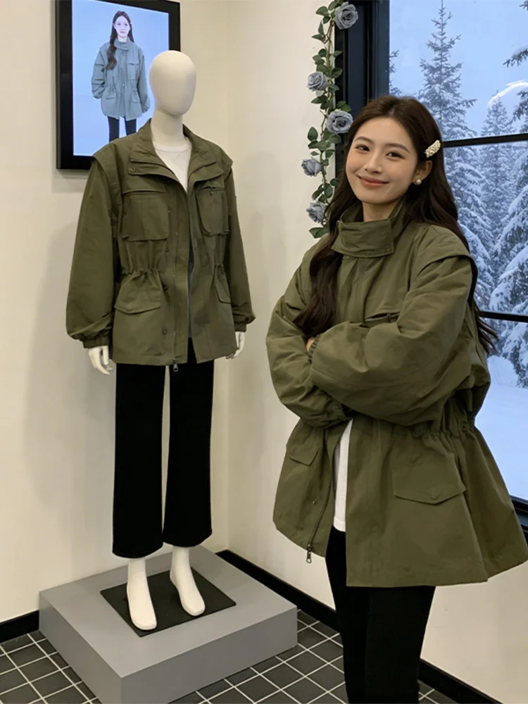 Oversize Military Green Workwear Jacket Women's Spring Autumn New Korean Version Cool Windbreaker Loose Fit Long Sleeve
Oversize Military Green Workwear Jacket Women's Spring Autumn New Korean Version Cool Windbreaker Loose Fit Long Sleeve