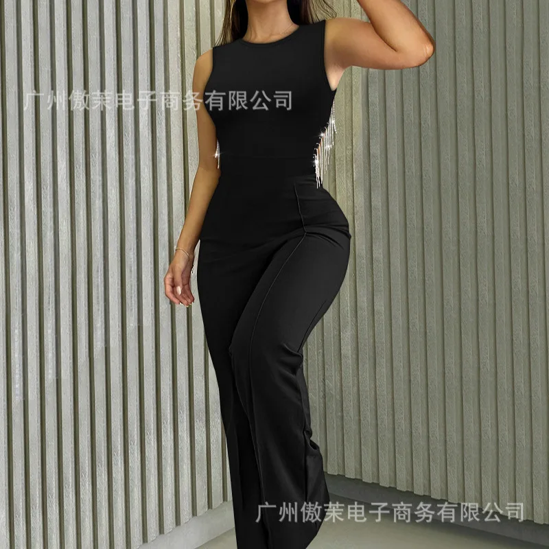 Women Spring Summer Jumpsuit Solid Color Backless High Waist Wide Leg Pants Sleeveless Sexy Casual Fashion Comfortable Regular
Women Spring Summer Jumpsuit Solid Color Backless High Waist Wide Leg Pants Sleeveless Sexy Casual Fashion Comfortable Regular