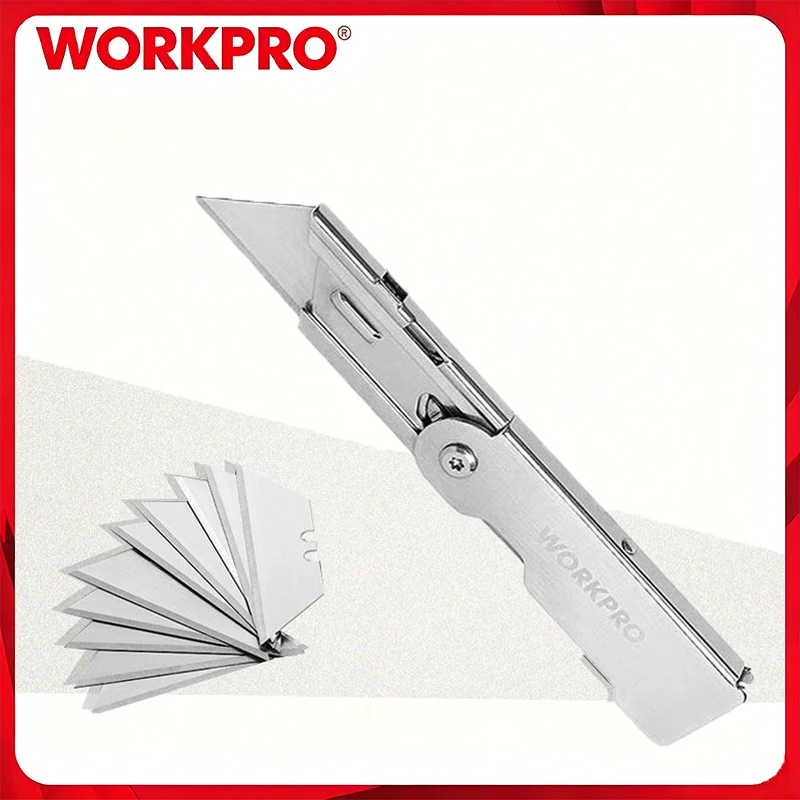 WORKPRO W011020 Folding Utility Knife Professional One-Piece Full Steel Quick Change Blade Compact for Box Cutting Express Home
WORKPRO W011020 Folding Utility Knife Professional One-Piece Full Steel Quick Change Blade Compact for Box Cutting Express Home