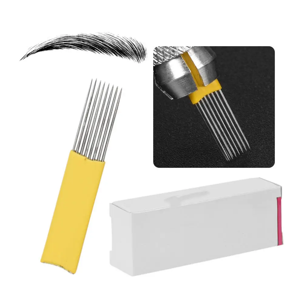 50Pcs Double Row Flat Head Eyebrow Needle Blades Stainless Steel Stable Eyebrow Makeup Microblading Tool Microblading Blades
50Pcs Double Row Flat Head Eyebrow Needle Blades Stainless Steel Stable Eyebrow Makeup Microblading Tool Microblading Blades
