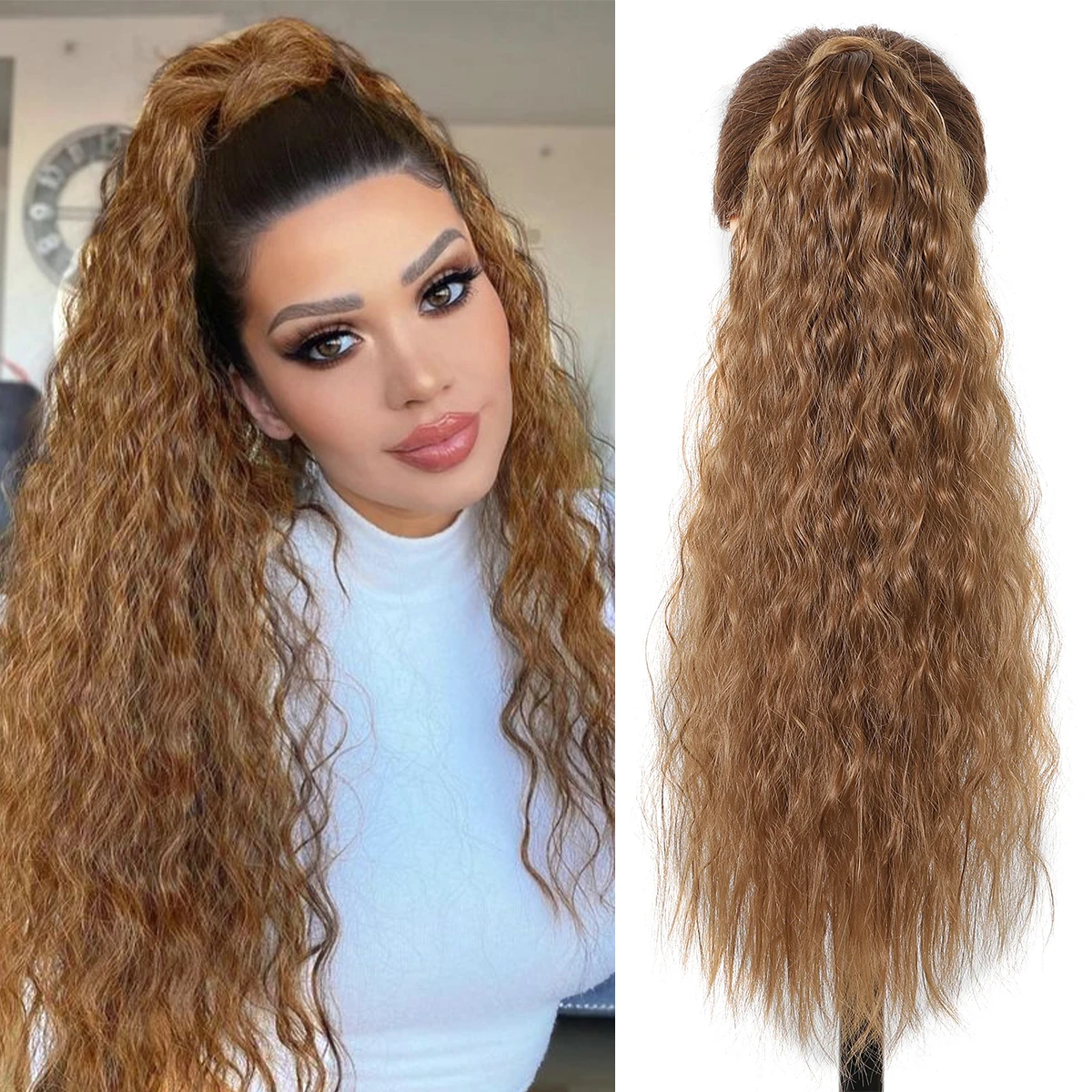 LOUIS FERRE Premium Brown Long Curly Ponytail Hair Extension with Velcro Strap Long Synthetic Hair for Women Daily Cosplay
LOUIS FERRE Premium Brown Long Curly Ponytail Hair Extension with Velcro Strap Long Synthetic Hair for Women Daily Cosplay