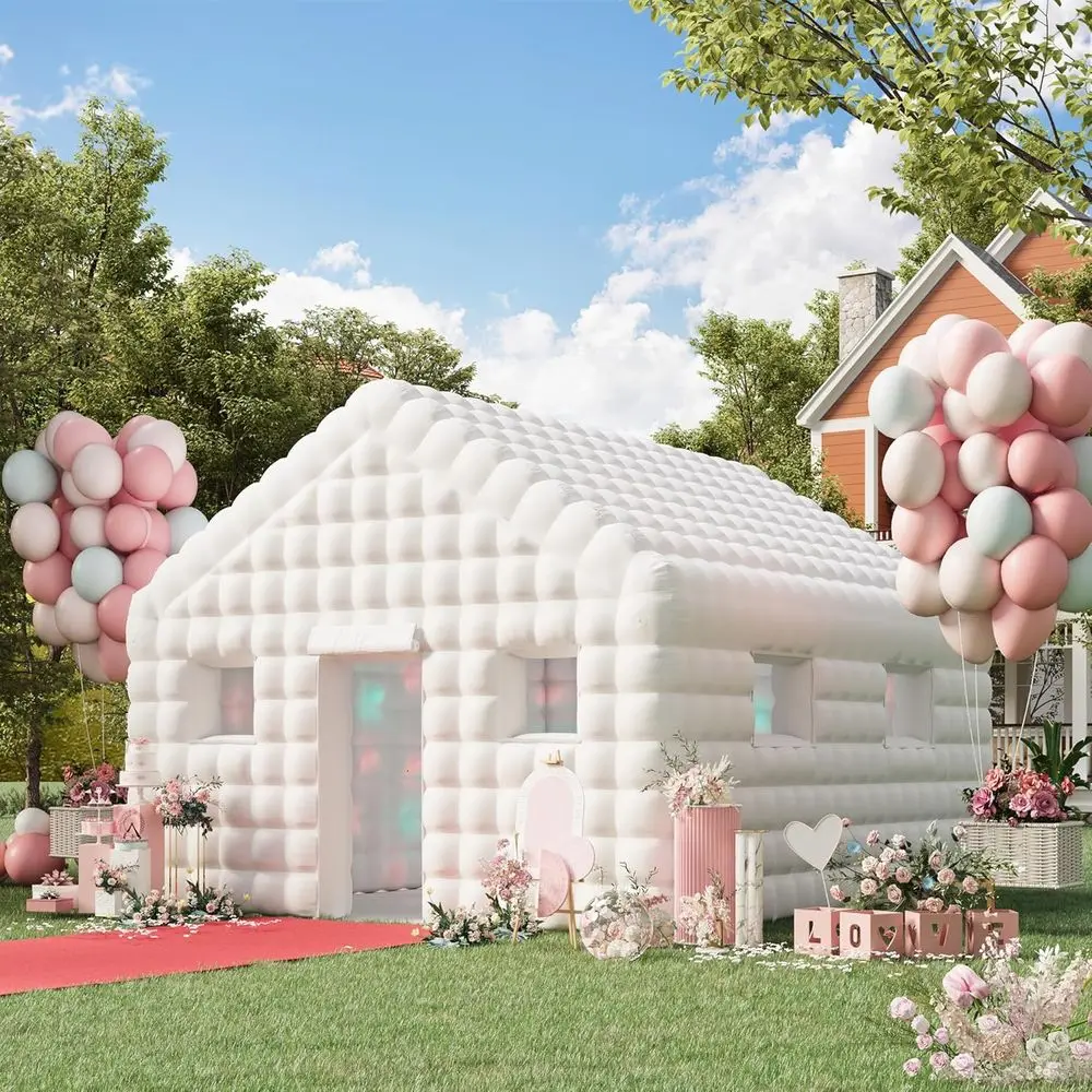 20x16.5x12 T Large White Iatable Nightclub, Blow Up Party Tent Portable with 950W Blower, Disco Night Club Tent or Adult Birthda
20x16.5x12 T Large White Iatable Nightclub, Blow Up Party Tent Portable with 950W Blower, Disco Night Club Tent or Adult Birthda
