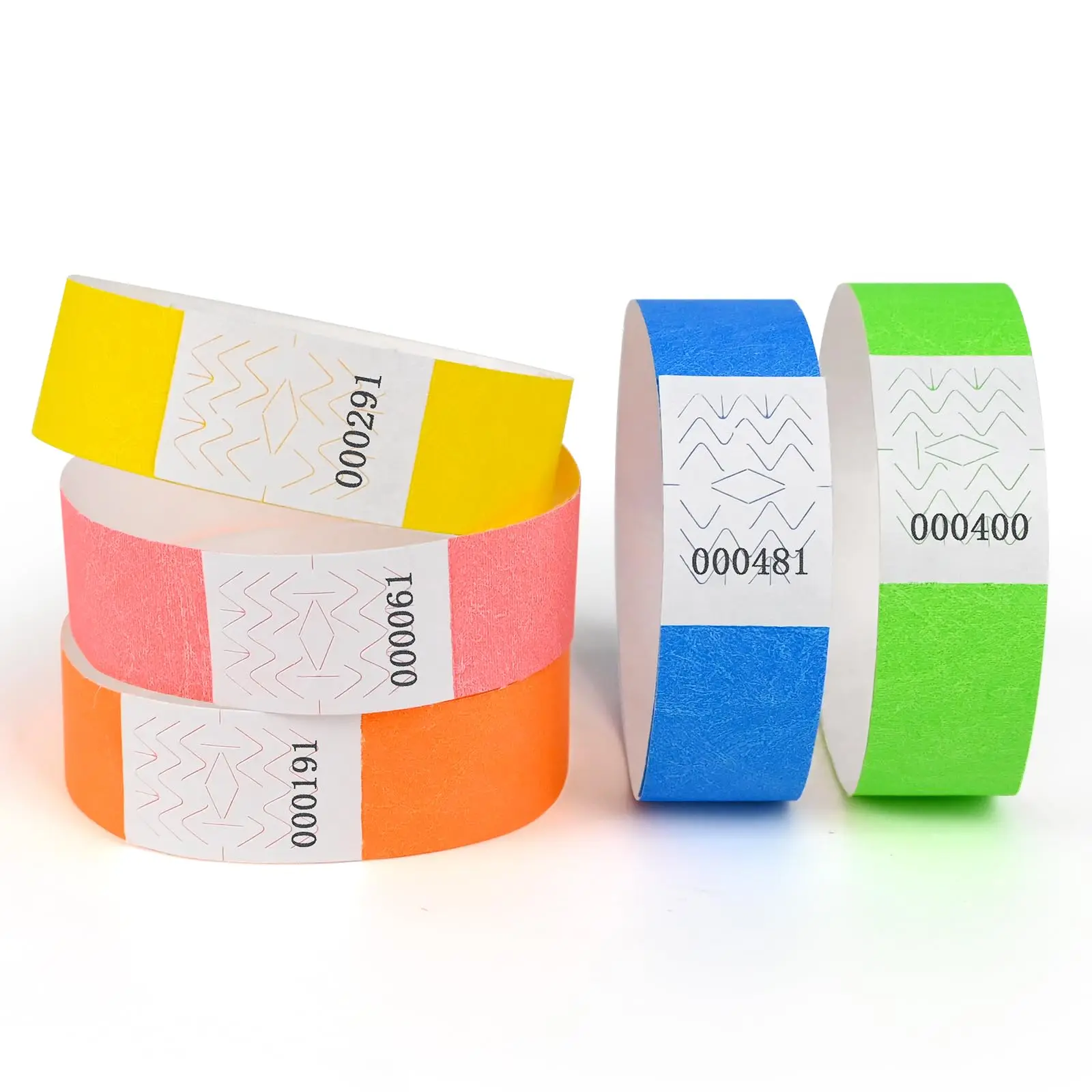 500 Pcs Wristbands, 1-500 Consecutive Numbers, 5 Neon Colors, Waterproof Tearproof Wrist Straps Admission Bracelets Tickets
500 Pcs Wristbands, 1-500 Consecutive Numbers, 5 Neon Colors, Waterproof Tearproof Wrist Straps Admission Bracelets Tickets