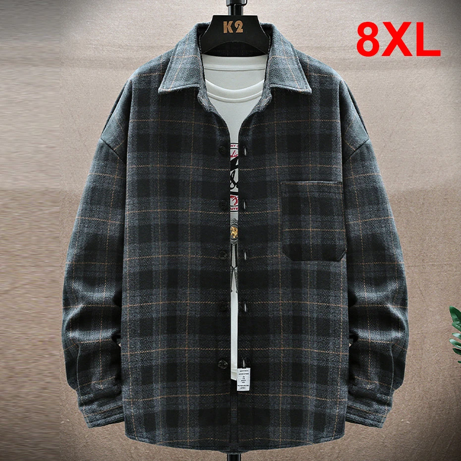 Vintage Plaid Shirts Men Thick Shirt Jacket Plus Size 8XL Fashion Casual Long Sleeve Shirt Male
Vintage Plaid Shirts Men Thick Shirt Jacket Plus Size 8XL Fashion Casual Long Sleeve Shirt Male
