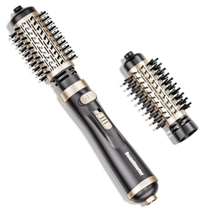 Hair Dryer Brush 3-in-1 Hair Styler for home use, ceramic-coated rotating blow dryer brush in black with 2-inch and 1.5-inch ba
Hair Dryer Brush 3-in-1 Hair Styler for home use, ceramic-coated rotating blow dryer brush in black with 2-inch and 1.5-inch ba