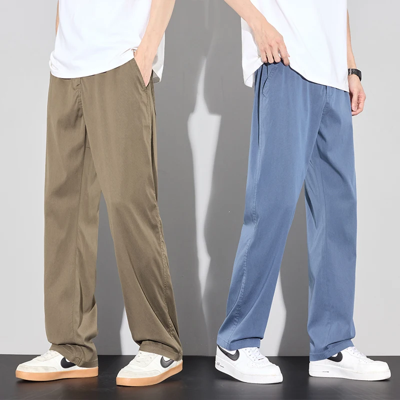 Ultra-thin Lyocell Summer Men's Trousers Cool Comfortable Loose Straight Korean Casual Trousers Breathable Elastic Sweatpants
Ultra-thin Lyocell Summer Men's Trousers Cool Comfortable Loose Straight Korean Casual Trousers Breathable Elastic Sweatpants
