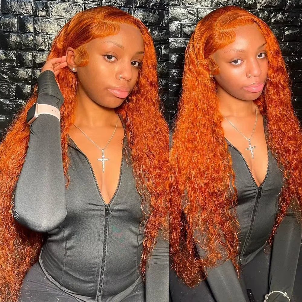 Orange Ginger 13x4 Lace Front Wig Human Hair for Women 30 36 inch Curly Human Hair Wig Deep Wave 13x6 Hd Lace Frontal Wig
Orange Ginger 13x4 Lace Front Wig Human Hair for Women 30 36 inch Curly Human Hair Wig Deep Wave 13x6 Hd Lace Frontal Wig