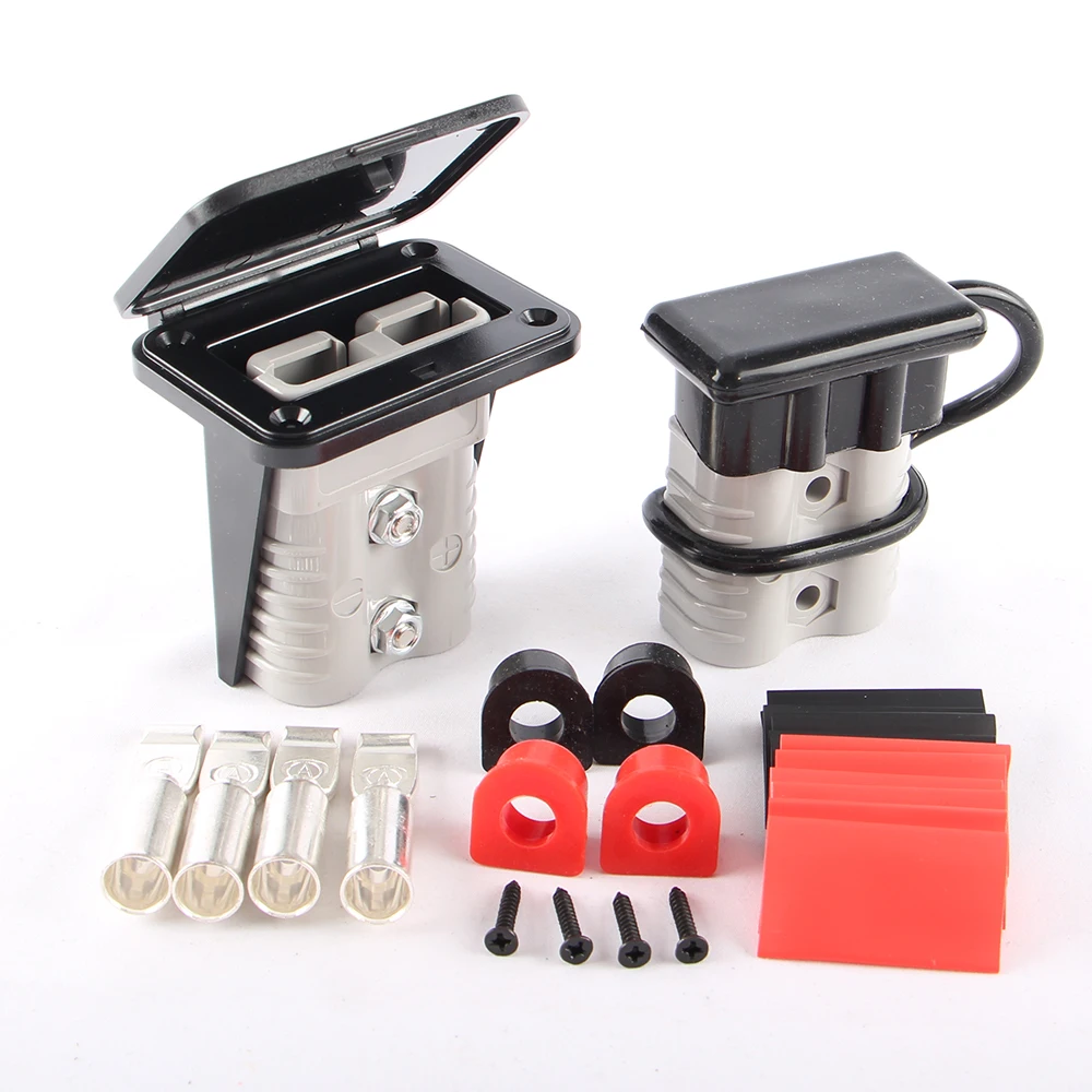 175A High Current Power Double Pole Quick Connect/Disconnect Battery Connector Kit, Flush Mount Panel Socket with Flip Cover
175A High Current Power Double Pole Quick Connect/Disconnect Battery Connector Kit, Flush Mount Panel Socket with Flip Cover