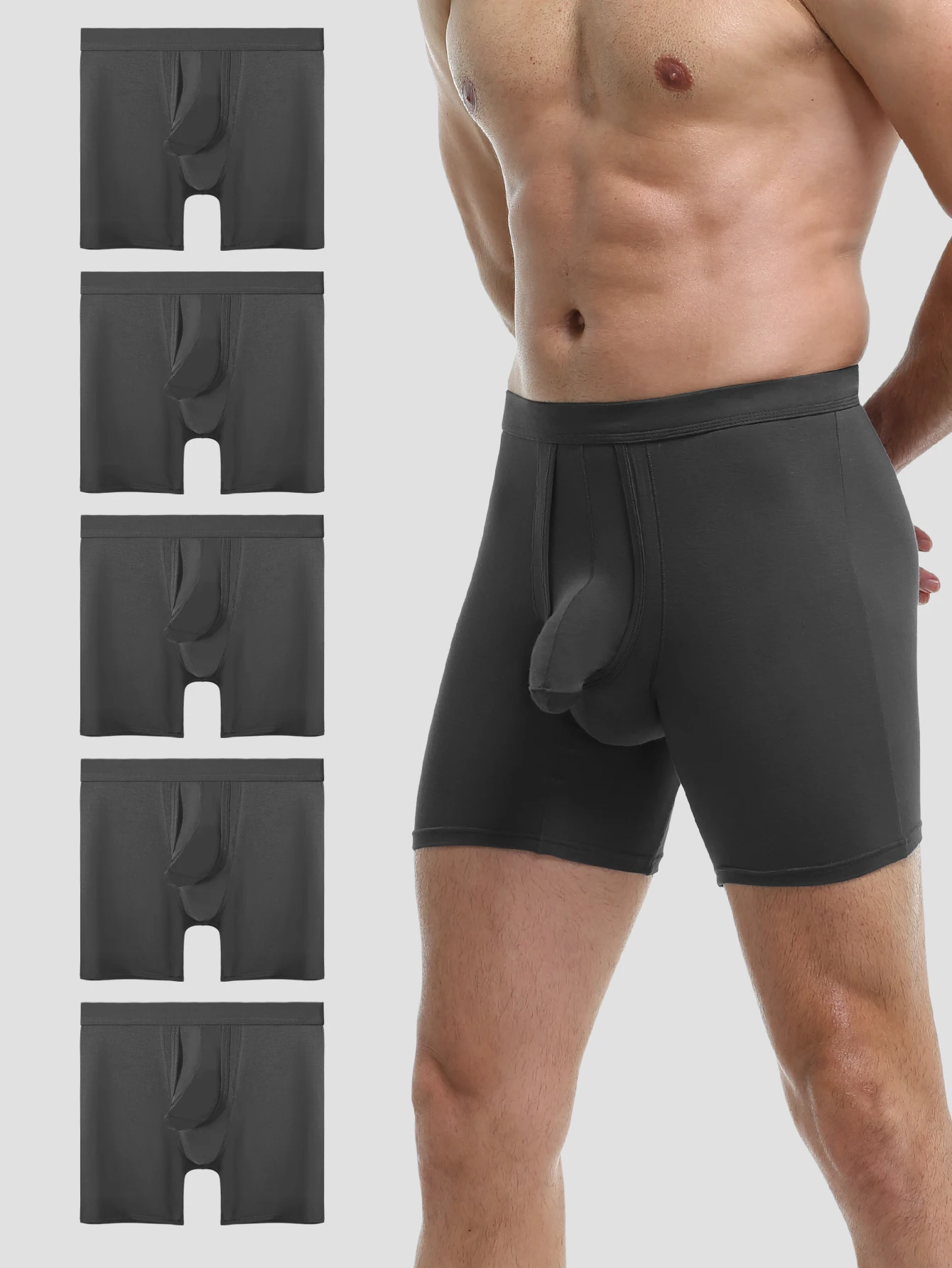 5PCS Men's extended sports underwear, four-corner anti-leg chafing, large breathable running fat pants
5PCS Men's extended sports underwear, four-corner anti-leg chafing, large breathable running fat pants