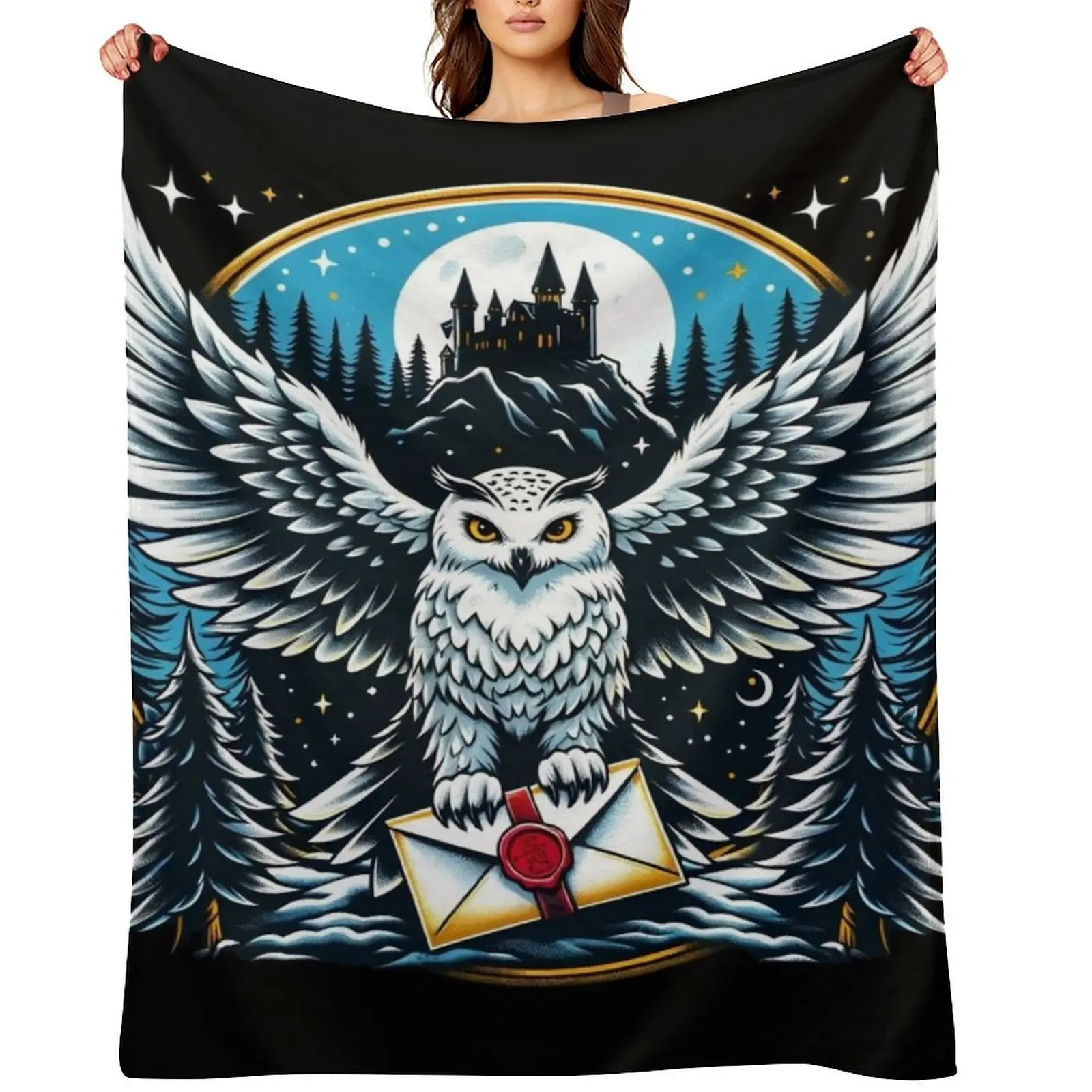 An Owl Messenger in a Mystical Night - Fantasy Throw Blanket Furry Sleeping Bag Soft warm for winter Blankets
An Owl Messenger in a Mystical Night - Fantasy Throw Blanket Furry Sleeping Bag Soft warm for winter Blankets