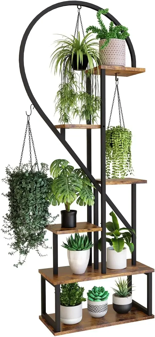 6 Tier Metal Plant Stand, Indoor Plants Multiple, Brown Plant Shelf Rack for Home Patio Lawn Garden (1 Pack)
6 Tier Metal Plant Stand, Indoor Plants Multiple, Brown Plant Shelf Rack for Home Patio Lawn Garden (1 Pack)